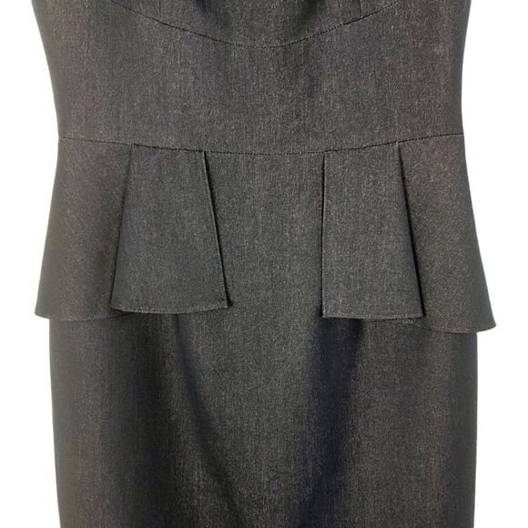 Tahari women's Navy Blue Lined Sleeveless Peplum Sheath Dress US 2 - Picture 5 of 9